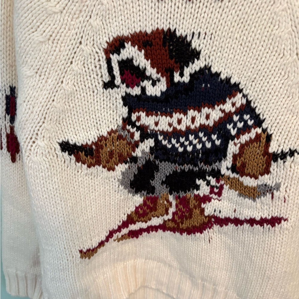 Zara Skiing Dog Knit Sweater - Picture 3 of 6